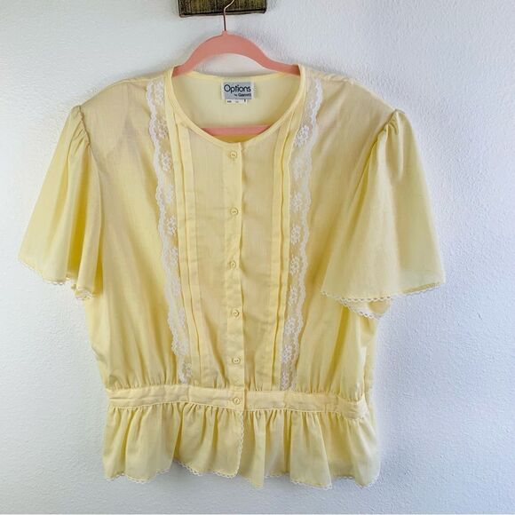 VTG Options By Garret Cottagecore Blouse - Picture 1 of 3